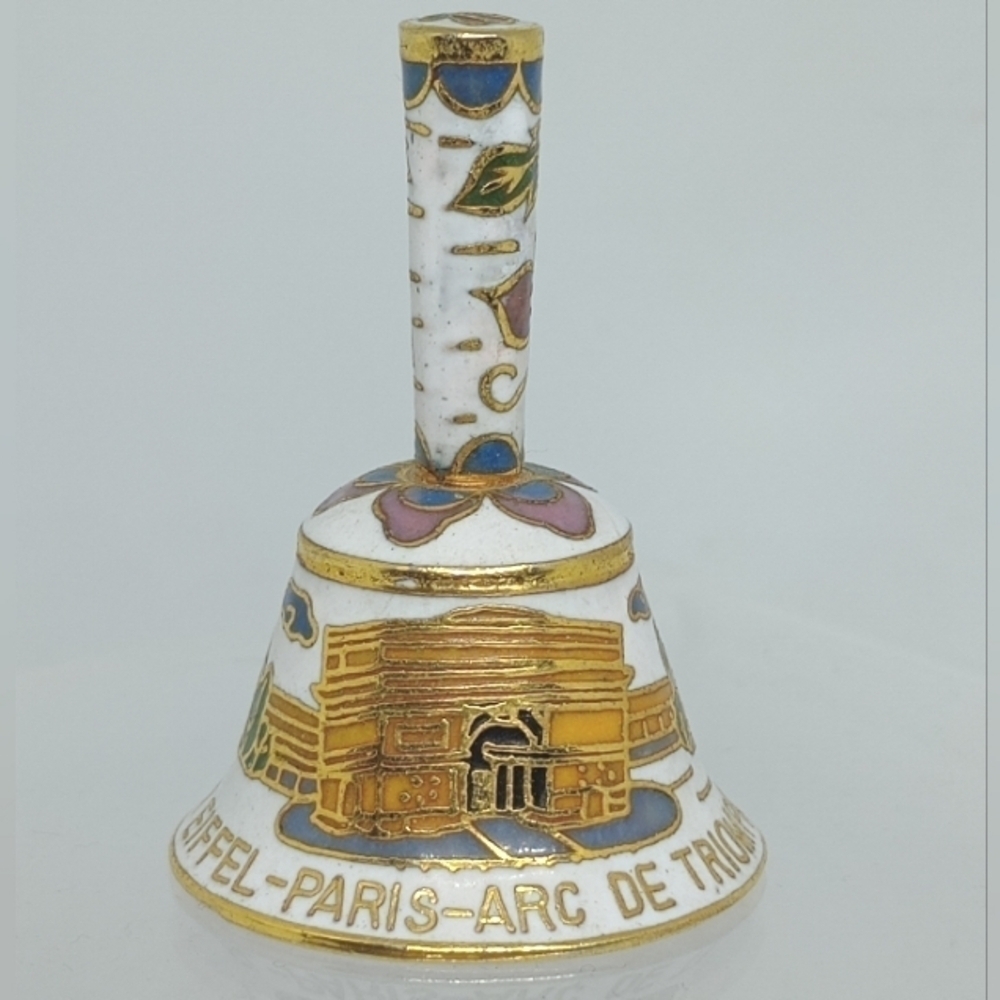* vintage cloisonne bell Eiffel Tower Paris France